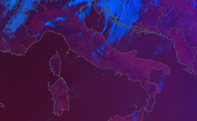 Bild: Meteosat 8, Zentralanstalt für Meteorologie und Geodynamik (ZAMG).